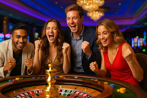 Casino player lucky spins