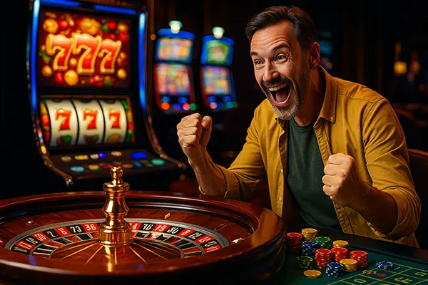 Casino feestend groepje